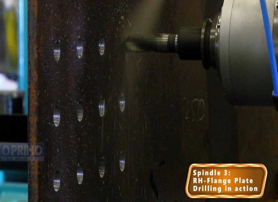 Spindle3-RH-Flange-Plate-Drilling-in-Action - PRIMO