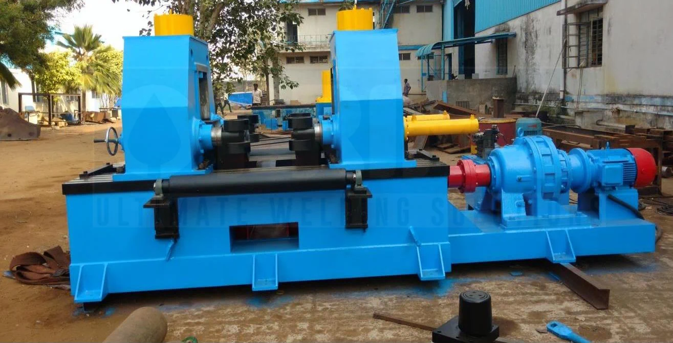 Primo Wind Tower Fabrication Equipment -4 roll fit up station and 100 ton rotators_2
