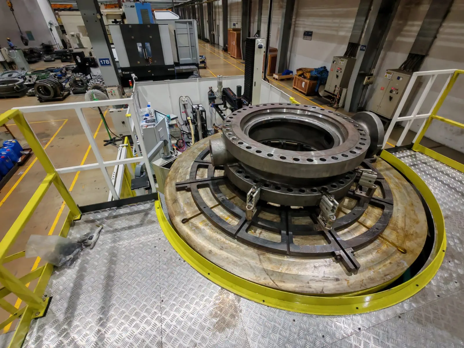 Primo Wind Tower Fabrication Equipment -4 roll fit up station and 100 ton rotators_2