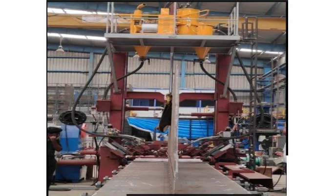 Vertical I Beam Welding Machine - Plate Girder Fabrication System